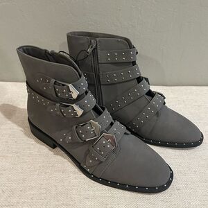 Grey ankle boots